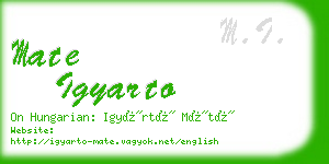 mate igyarto business card